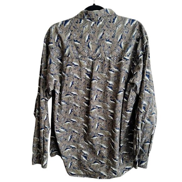 Columbia Fly Fishing Outdoor Cotton Long Sleeve Button Up Shirt - Picture 3 of 6